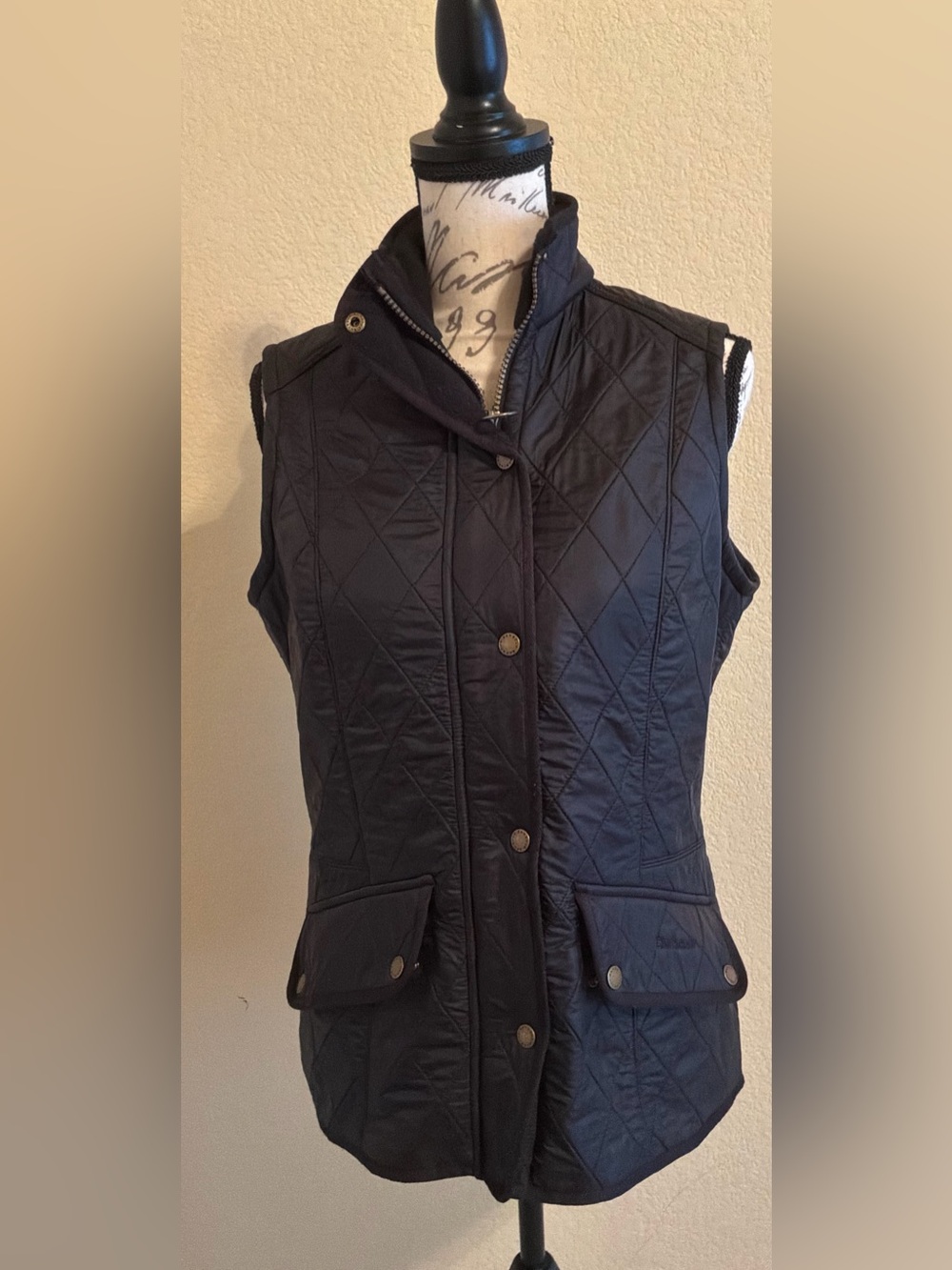 Barbour Wray Gilet Quilted Vest Black Medium